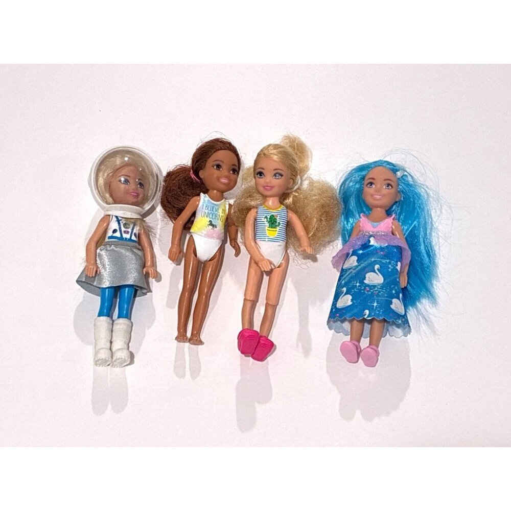 Barbie Little Sister Chelsea Size Fashion Dolls Girls Modern Lot Of 4 Mattel